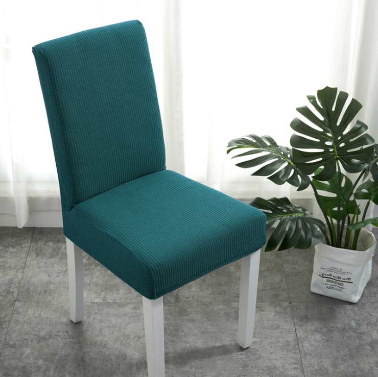 Teal dining deals chair slipcovers