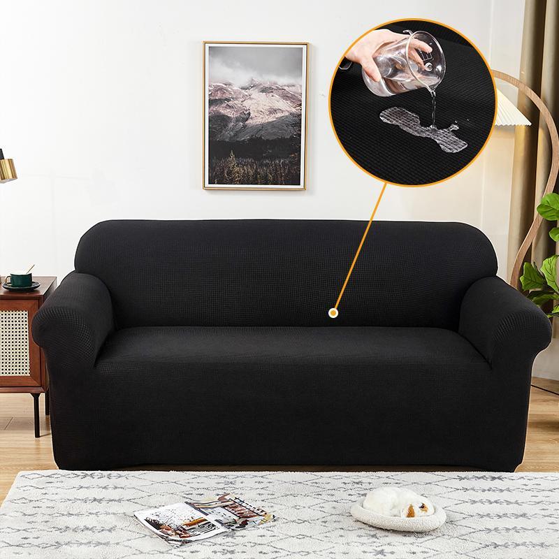 Black Water-Repellent Sofa Cover