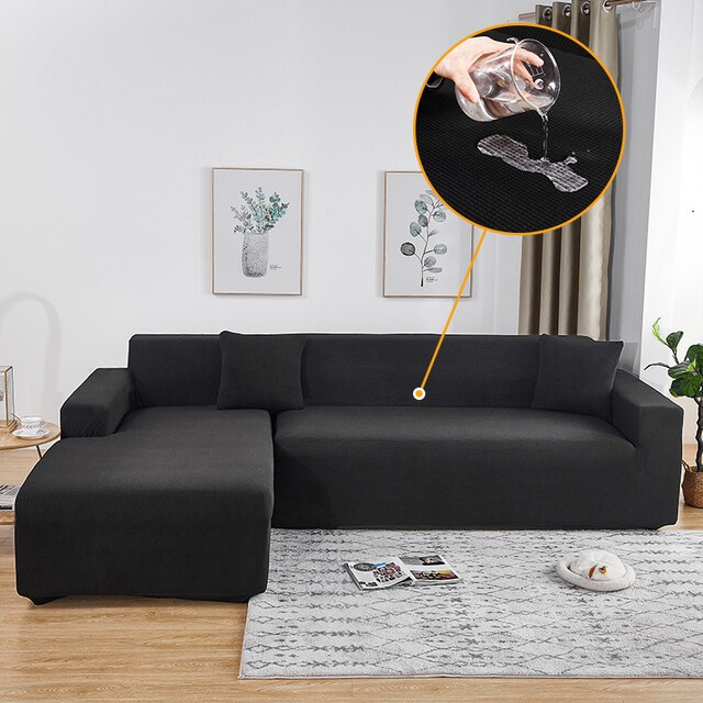 Black Water-Repellent Sofa Cover