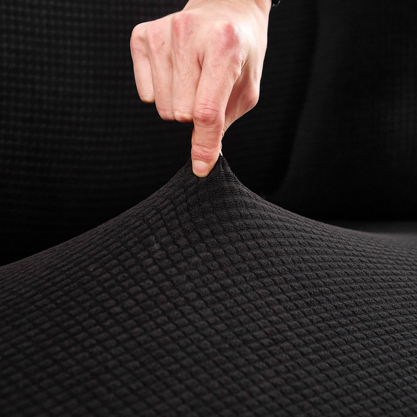 Black Water-Repellent Sofa Cover