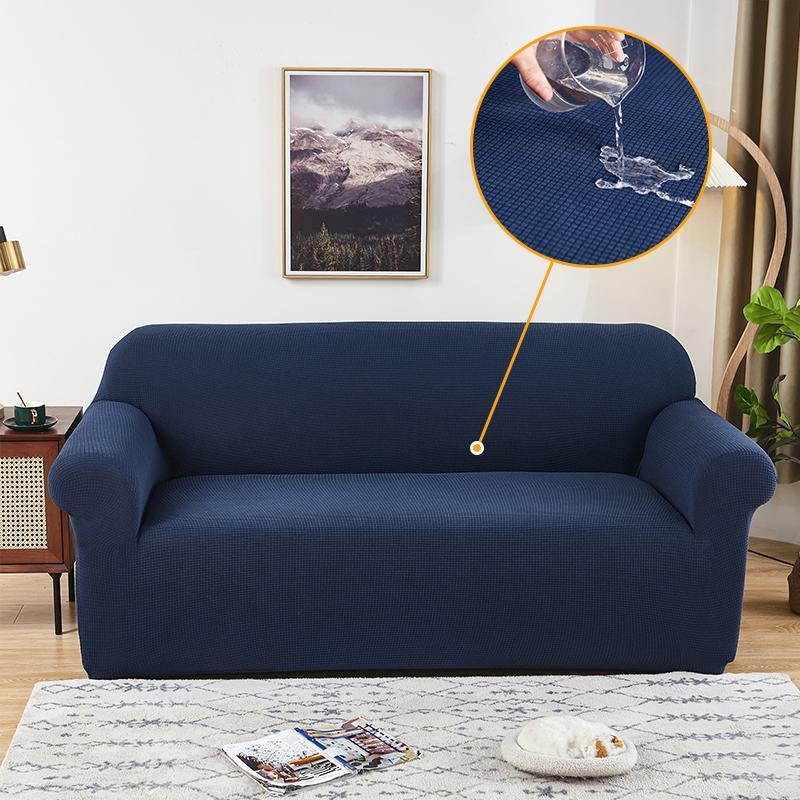 Navy Blue Water-Repellent Sofa Cover