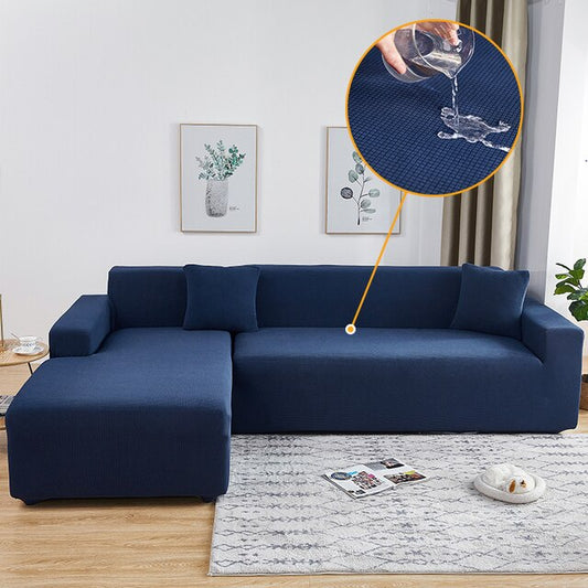 Navy Blue Water-Repellent Sofa Cover