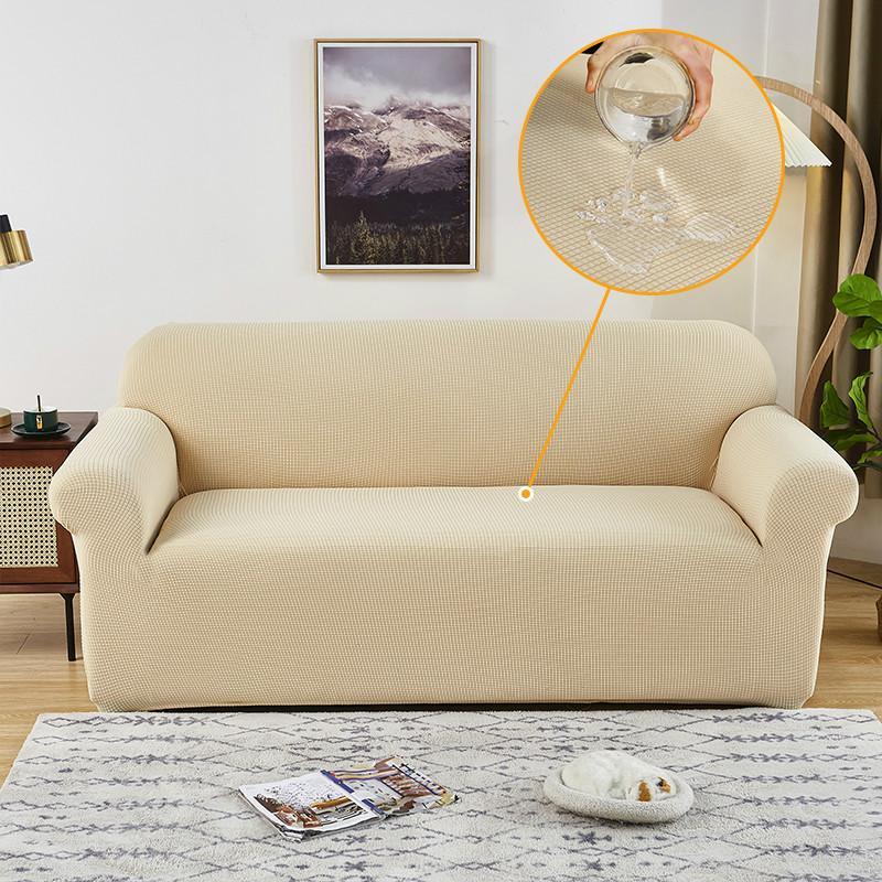Tea White Water-Repellent Sofa Cover