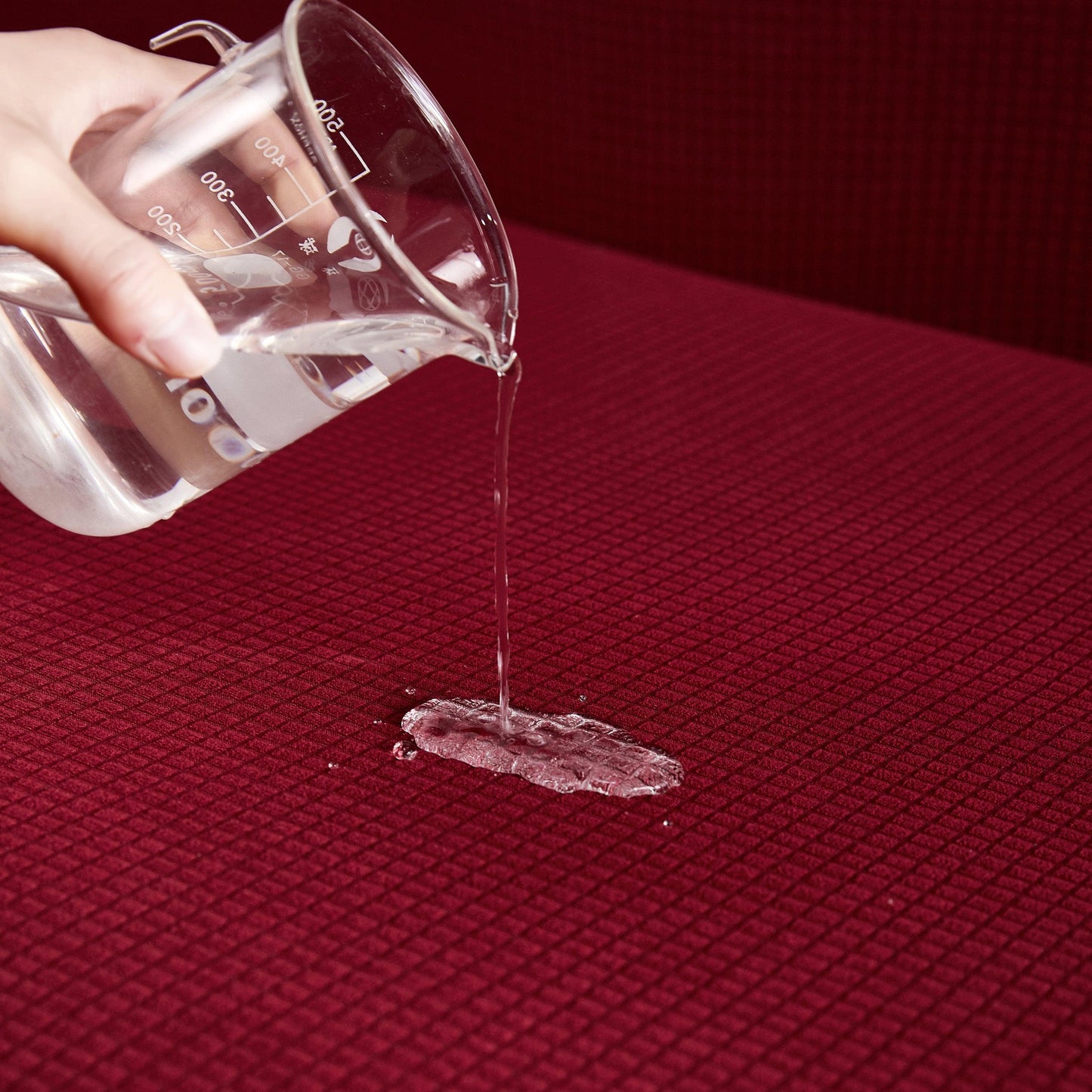 Wine Red Water-Repellent Sofa Cover