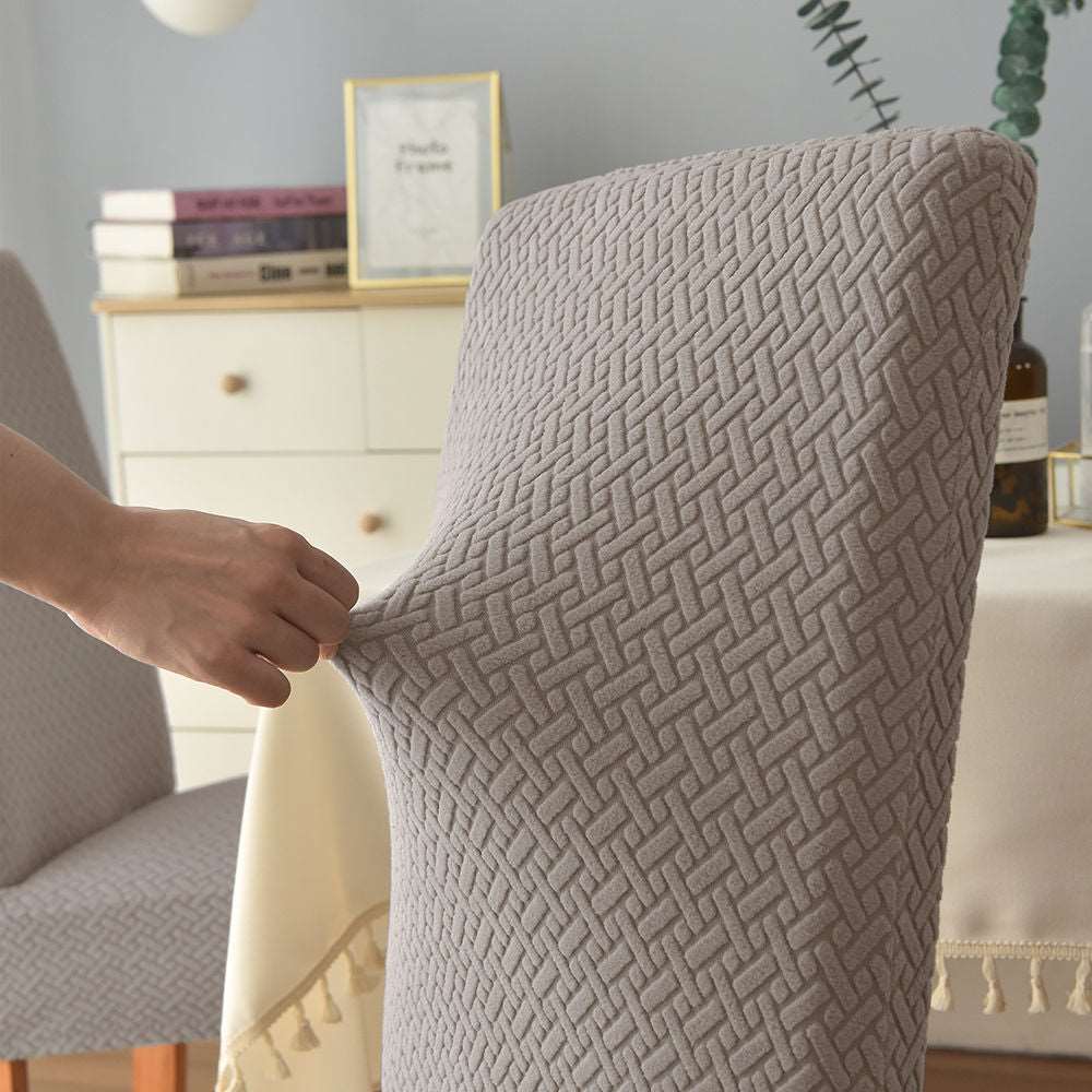 Grayish Embossed Chair Cover