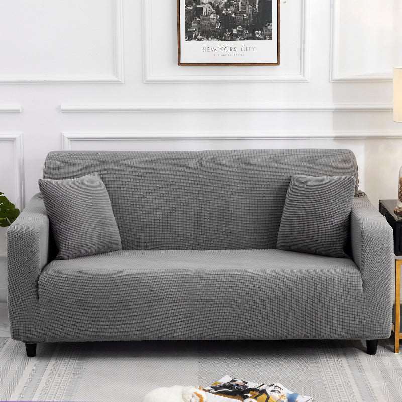 Mid Grey Jacquard Sofa Cover