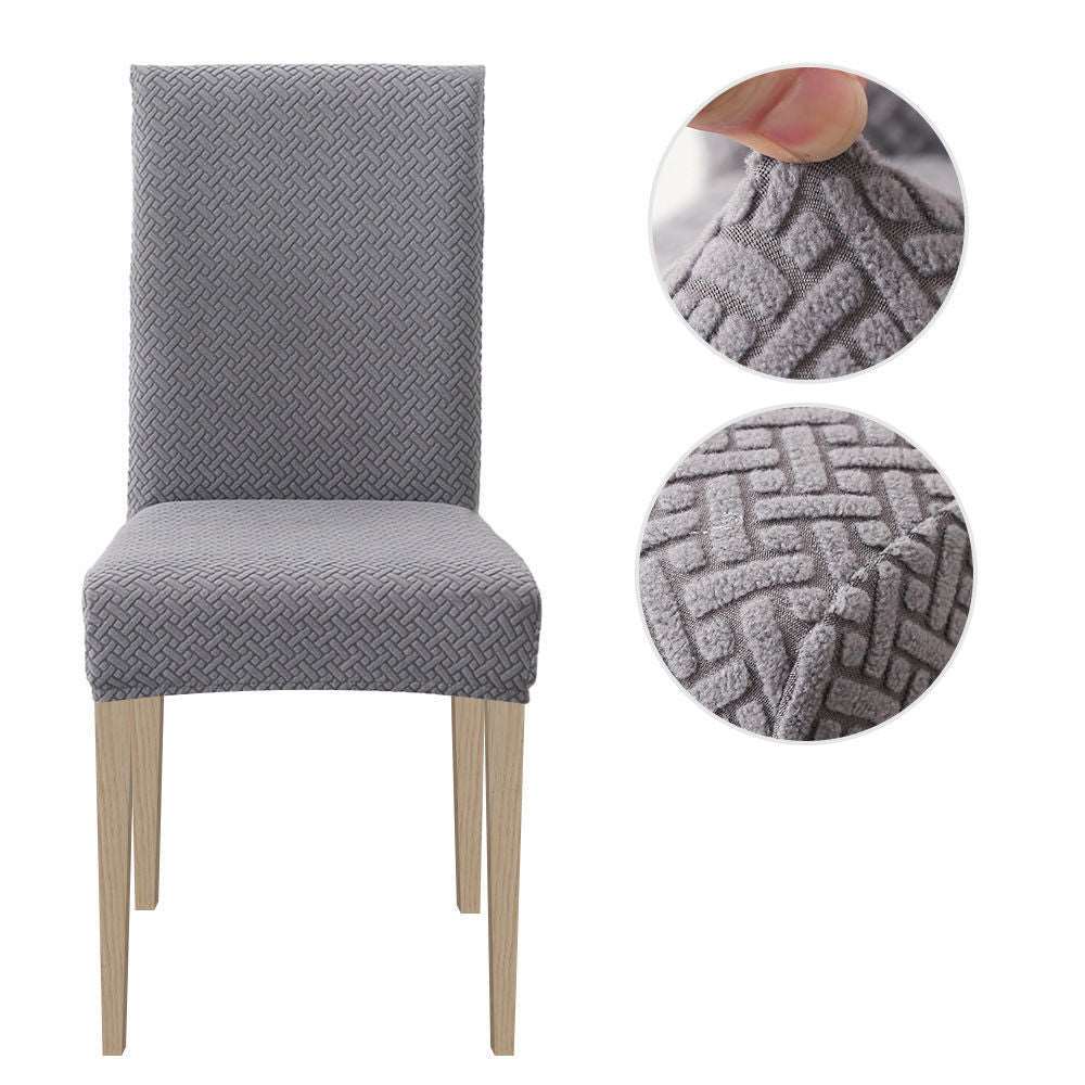 Light Grey Embossed Chair Cover