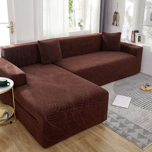 Deep Coffee Embossed Sofa Cover