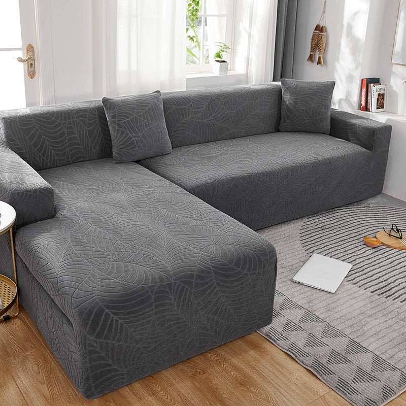 Dark Grey Embossed Sofa Cover