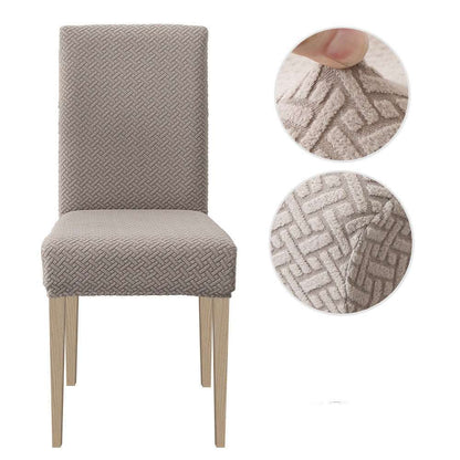 Grayish Embossed Chair Cover