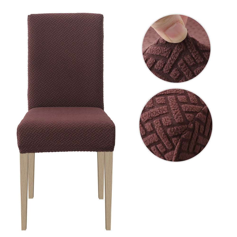 Coffee Embossed Chair Cover