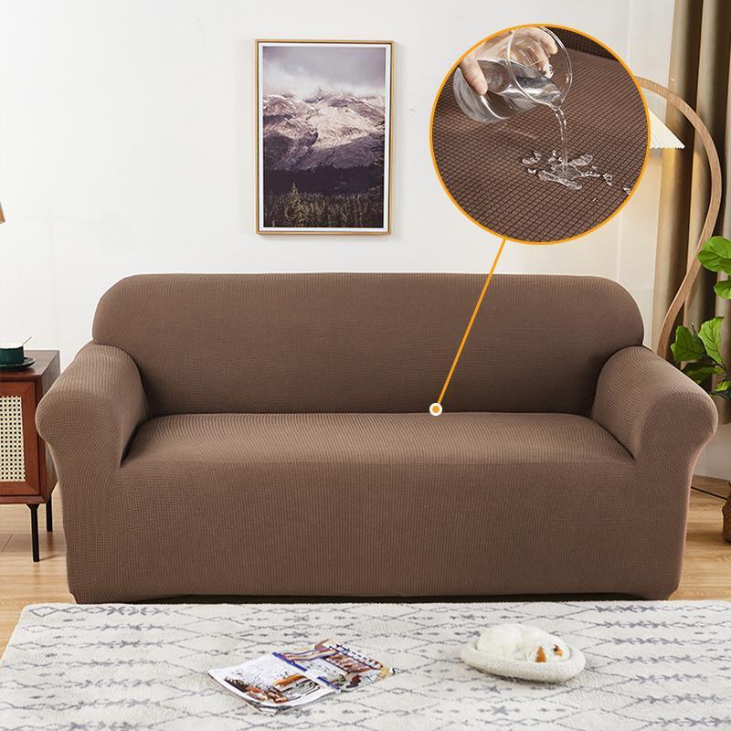 Card Brown Waterproof Sofa Cover