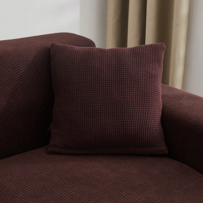 Brown Jacquard Sofa Cover