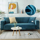 Lake Blue Velvet Plush Sofa Cover