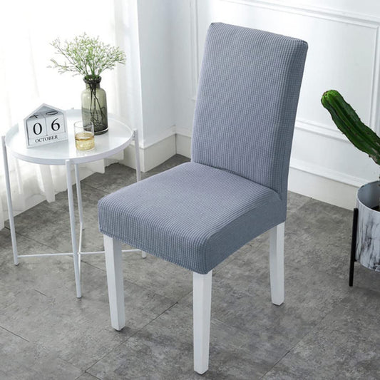 Light Grey Jacquard Dining Chair Cover