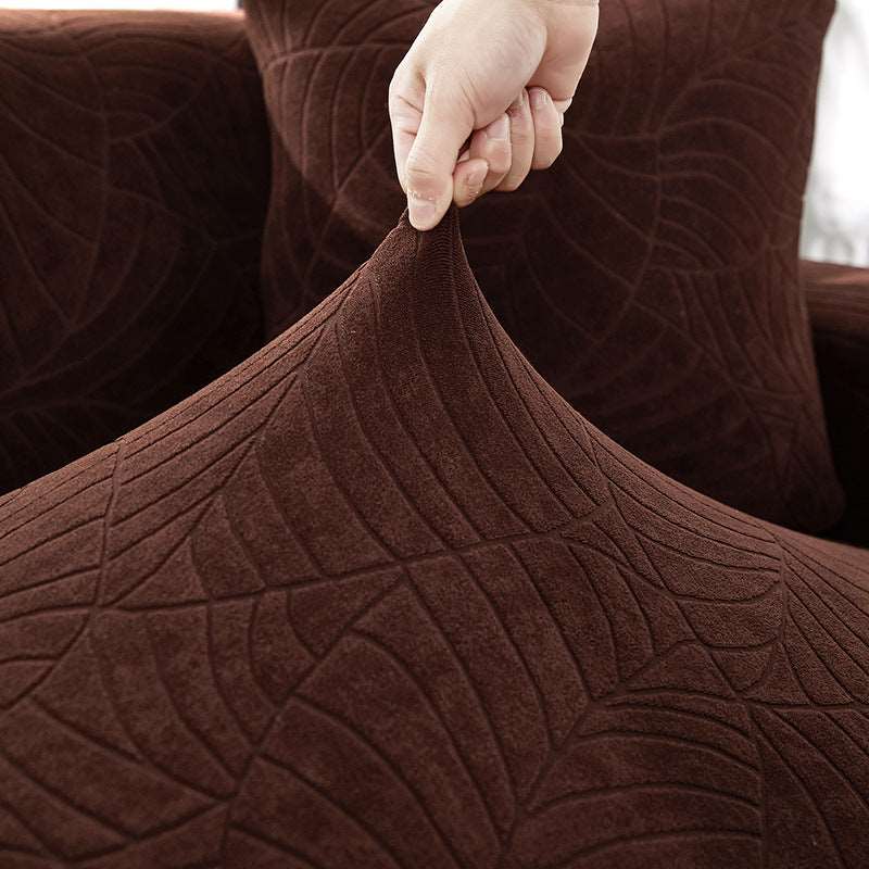 Deep Coffee Embossed Sofa Cover