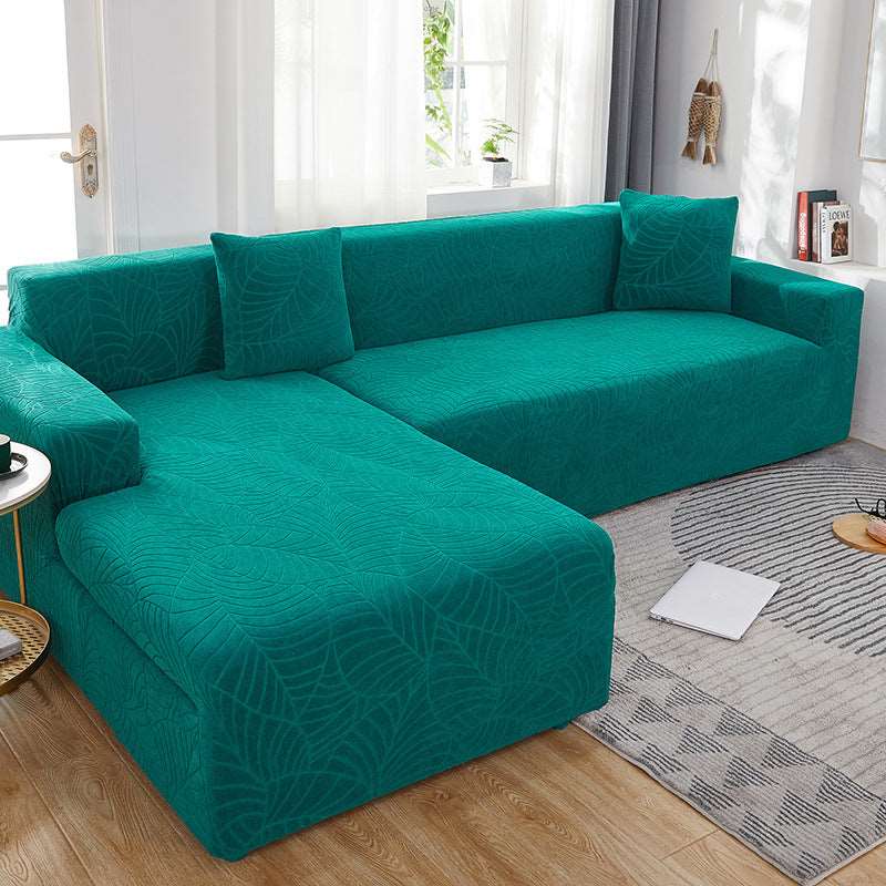 Emerald Green Embossed Sofa Cover