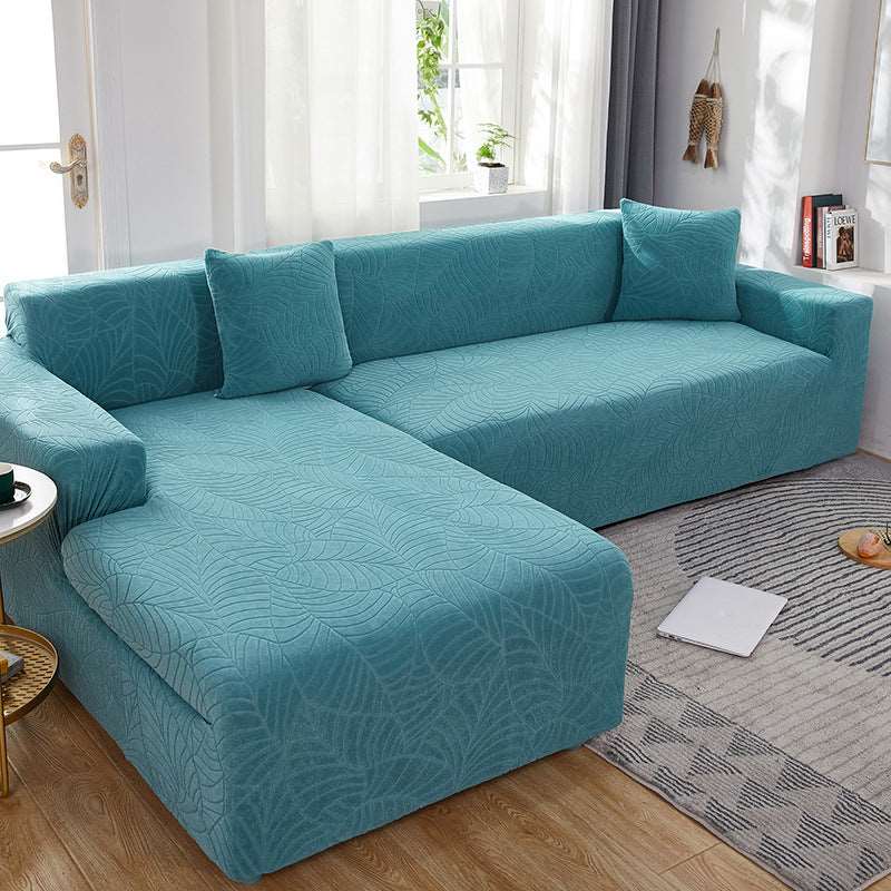 Lake Blue Embossed Sofa Cover